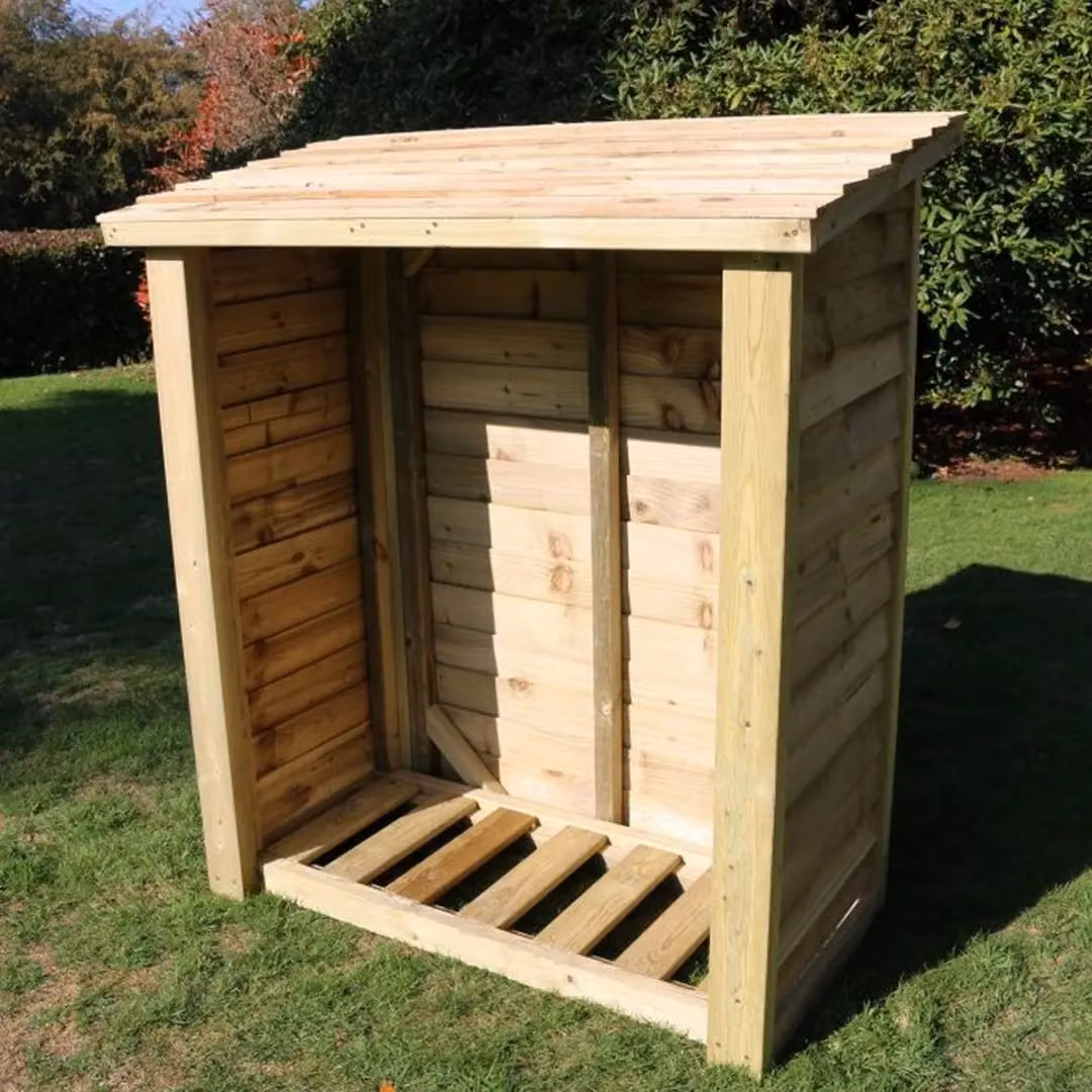 Churnet Valley Garden Furniture Ltd Heavy Duty Log Store in Brown, W/D/H: 120 x 60 x 150 cm – 2