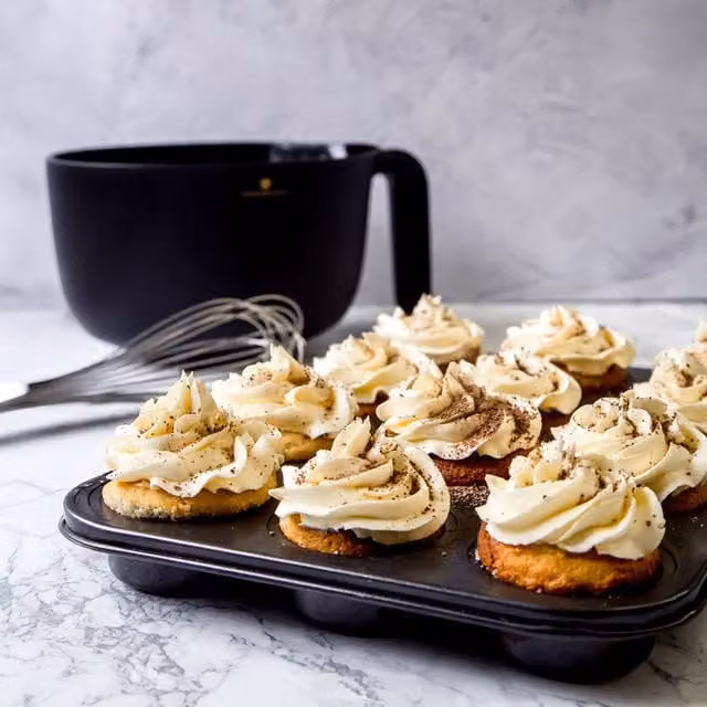 MasterClass Non-Stick Carbon Steel 12 Hole Muffin Tray, Grey and Black