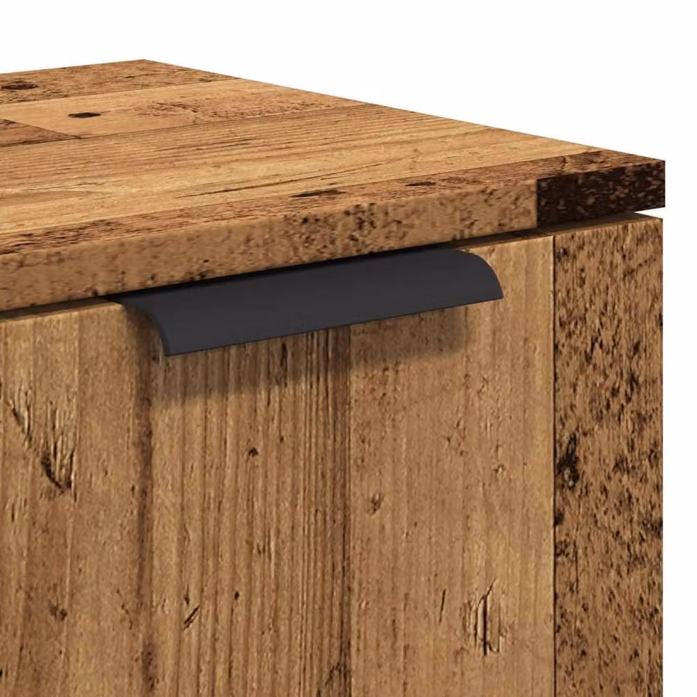 Berkfield Home Rustic Old Wood Sideboard in Brown, W/D/H: 90.5 x 30 x 70 cm – 7