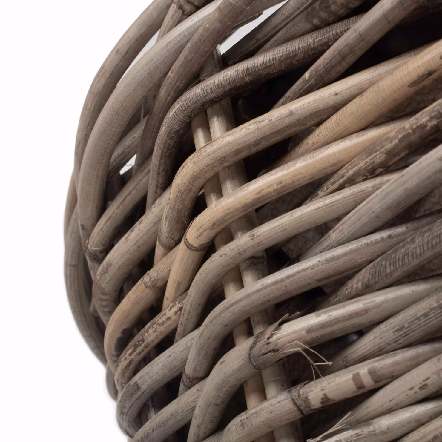Red Hamper Brown Tapered Round Rattan Planter with Plastic Lining – 5