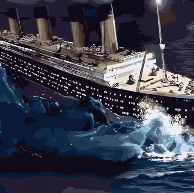 Syntego Titanic Diamond Painting Kit in Multicolour and Blue