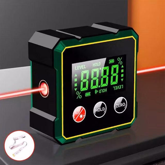 SPETLEK Magnetic Digital Angle Finder with Electronic Laser in Black and Multicolour – 1