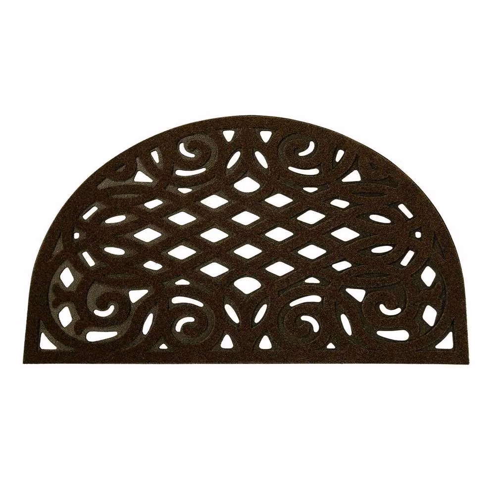 Nicoman Semicircular Outdoor Doormat in Brown, W/D: 75 x 45 cm – 5