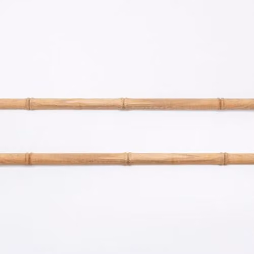 Melody Maison Set of 2 Large Bamboo Decorative Wall Trims in Beige and Brown, 90 cm