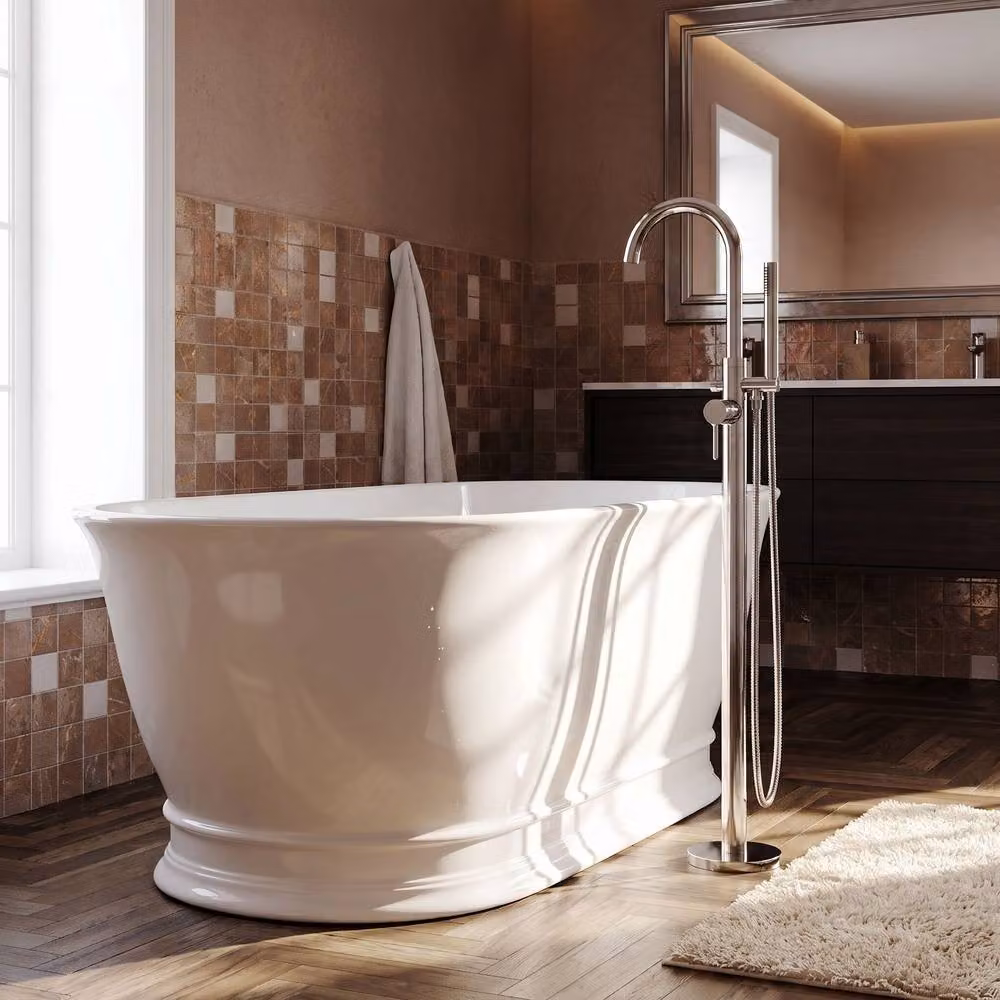 Balterley Aurelius Oval Free Standing Bath, White, W: 174 cm, D: 76 cm, H: 56 cm – 2