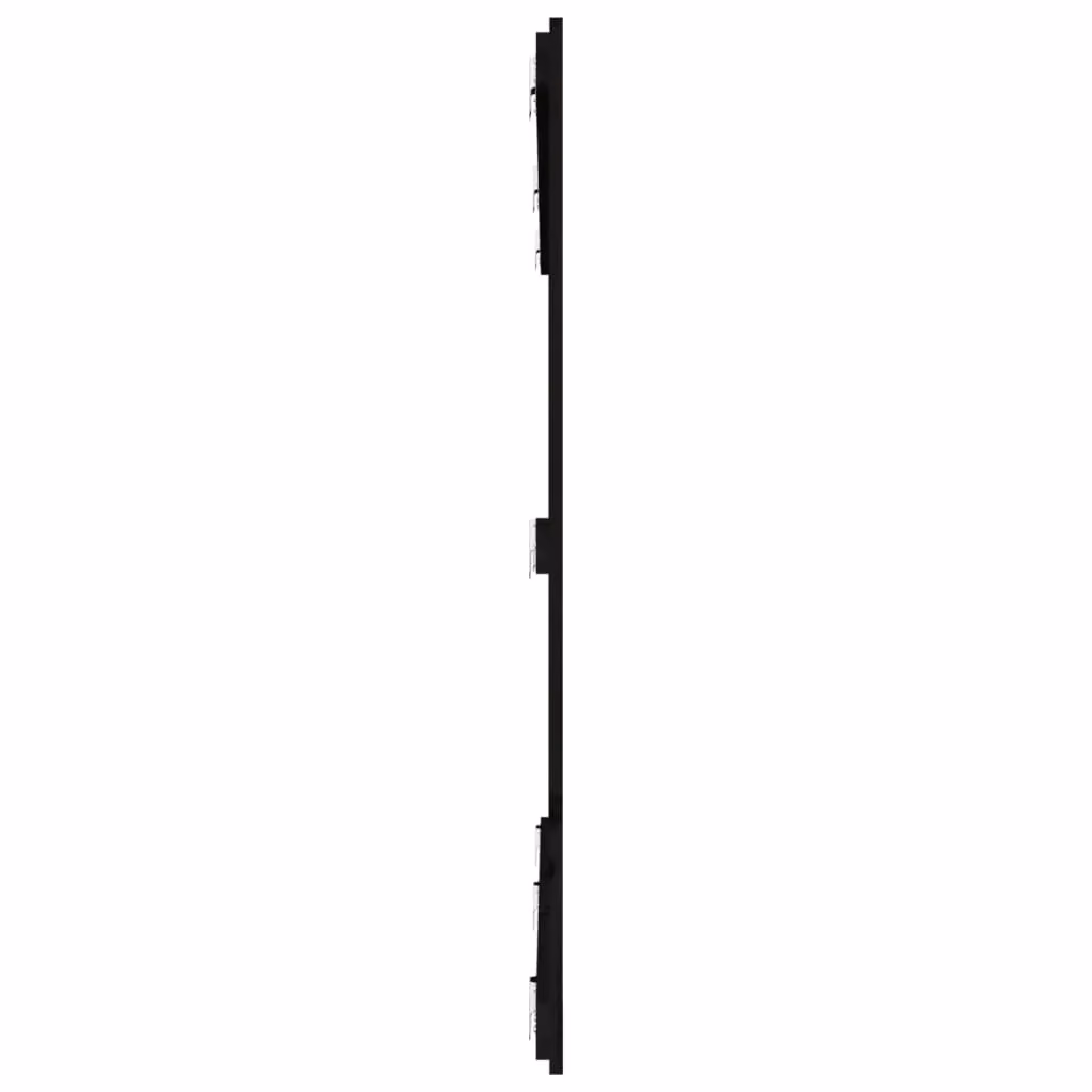 Berkfield Home Black Rustic Solid Pine Wall Mounted Headboard W/D/H: 185 x 3 x 110 cm – 4