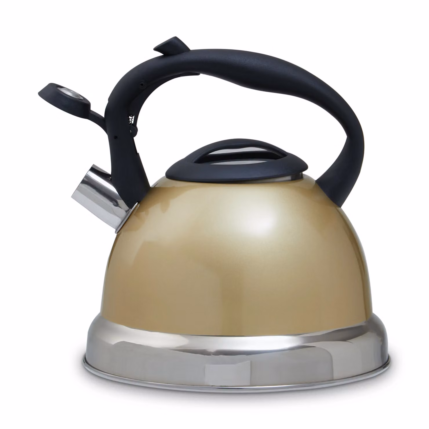 Orsina Pink and Gold Stainless Steel Whistling Stovetop Kettle with Cool Touch Handle, 3000ml – 2