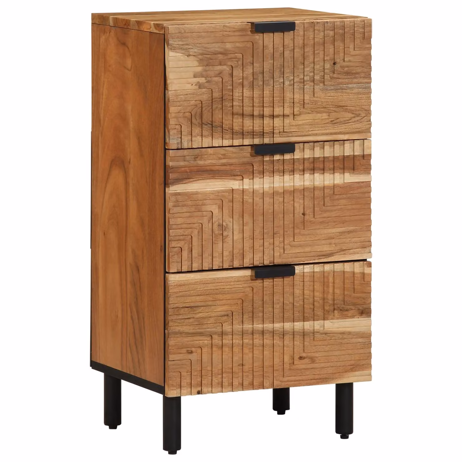 Berkfield Home Modern Acacia Wood Sideboard in Brown, W/D/H: 40 x 33 x 75 cm – 2
