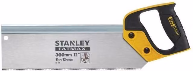 Stanley Fatmax Tenon Back Saw, Yellow and Multicolour, 300 mm – 1