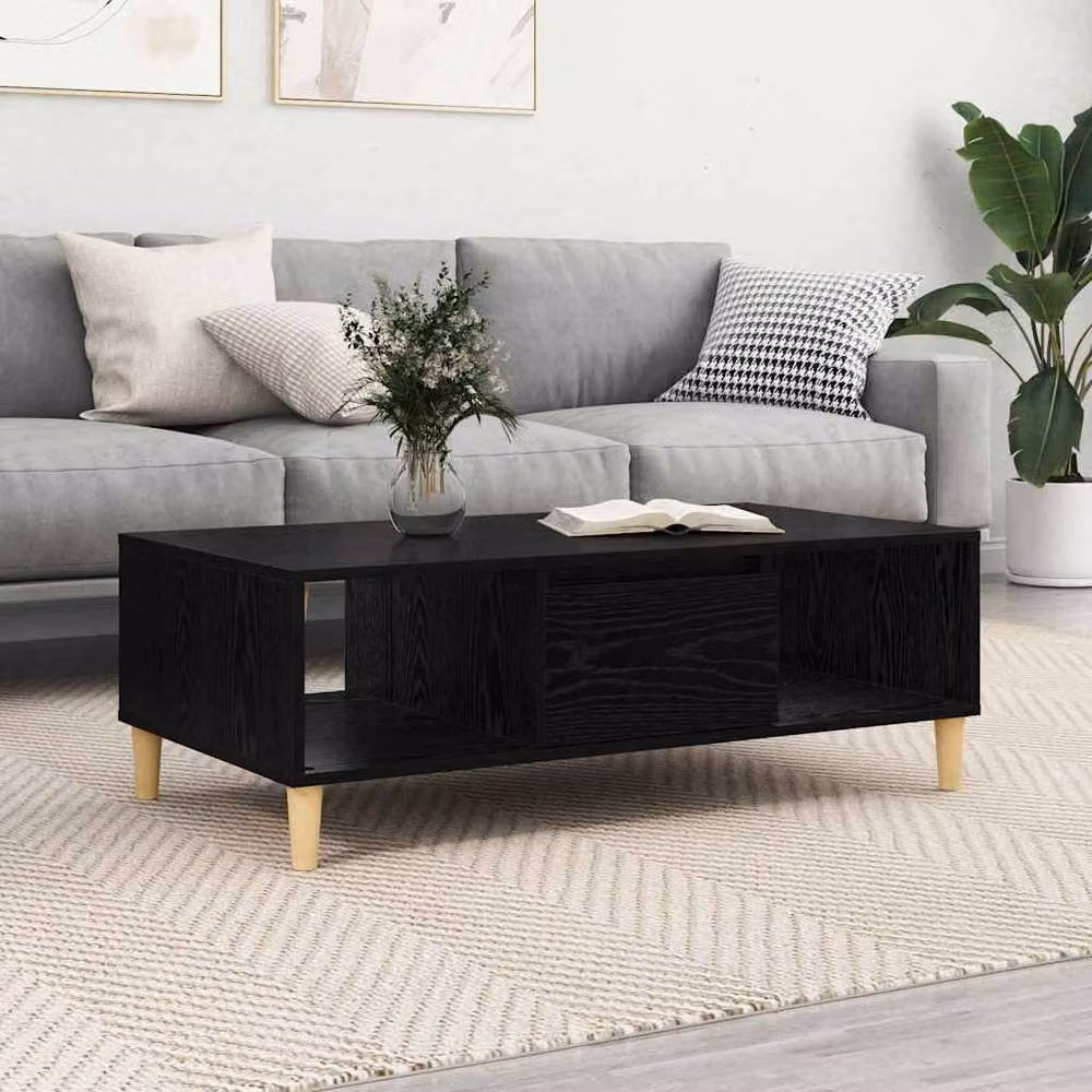 Berkfield Home Storage Unit with Door in Black Oak Engineered Wood – 2