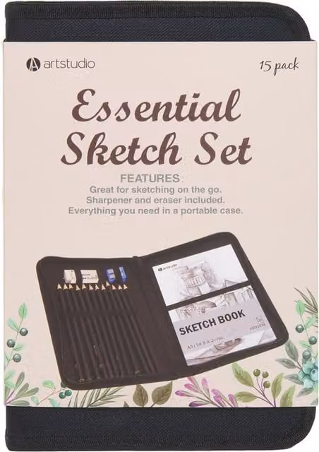Art Studio Multicolour Graphite Sketch Set in Wood
