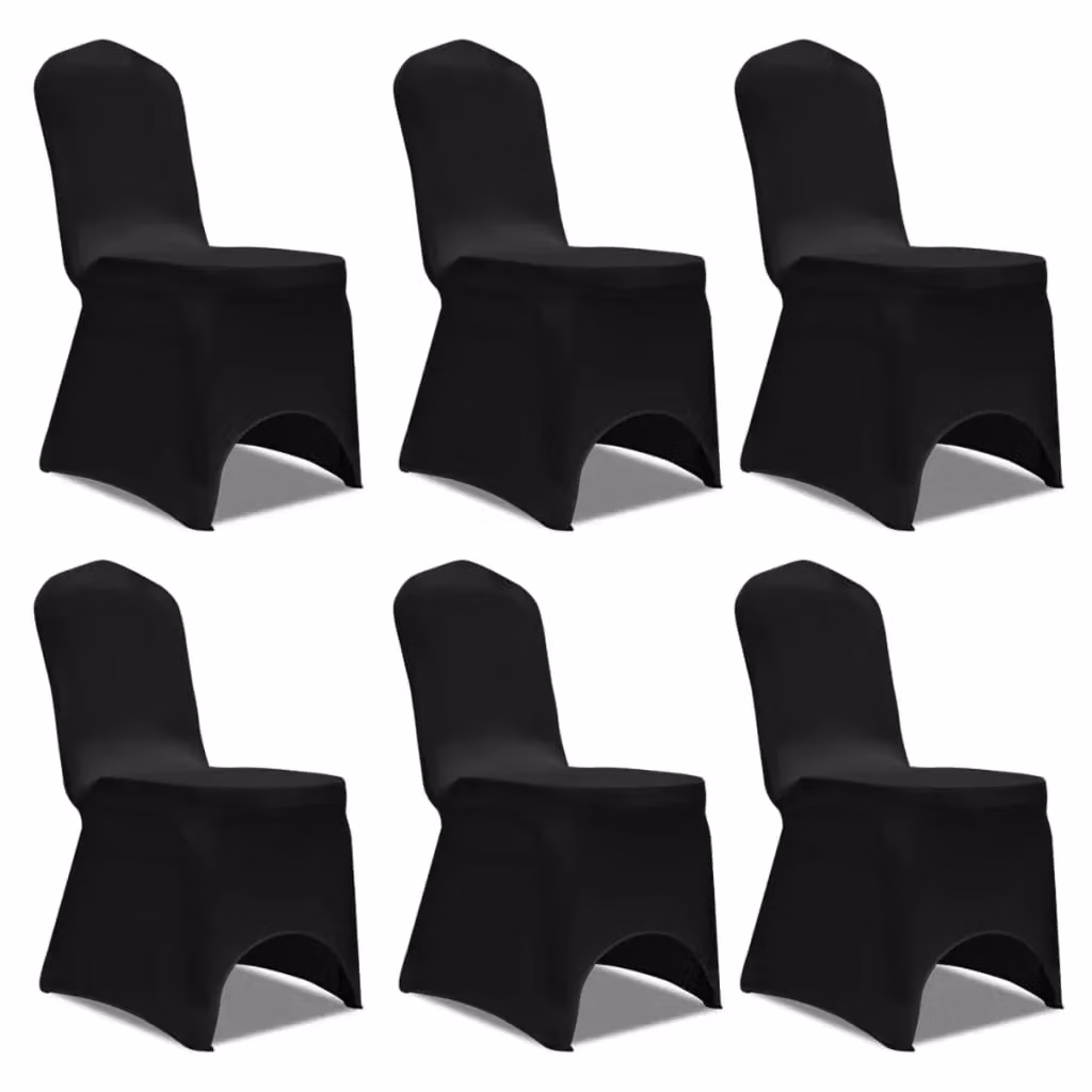 Berkfield Home Black Stretch Dining Chair Covers, 12 Pack – 2