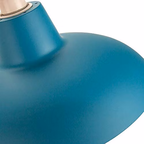 Happy Homewares Industrial Retro Matt Teal Curved Metal Dome Ceiling Pendant Light Shade, Diameter: 29 cm – 2