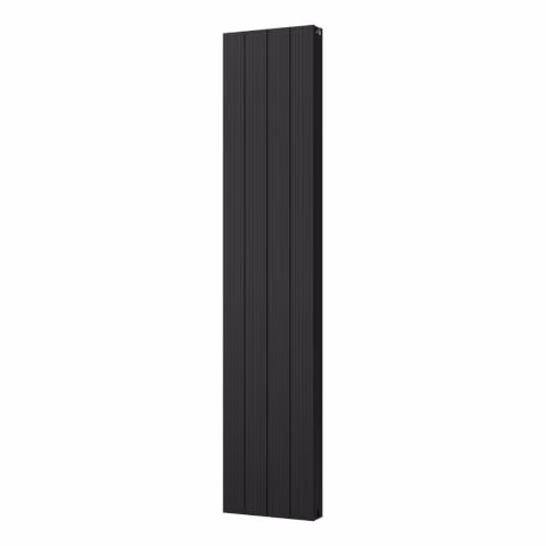 UK Radiators Thetford Black Grooved Vertical Designer Radiator, W: 37.2 cm, H: 180 cm – 2