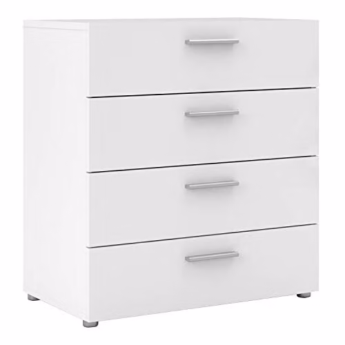 Furniture To Go Pepe Modern Glossy Chest of Drawers in White and Silver – 2