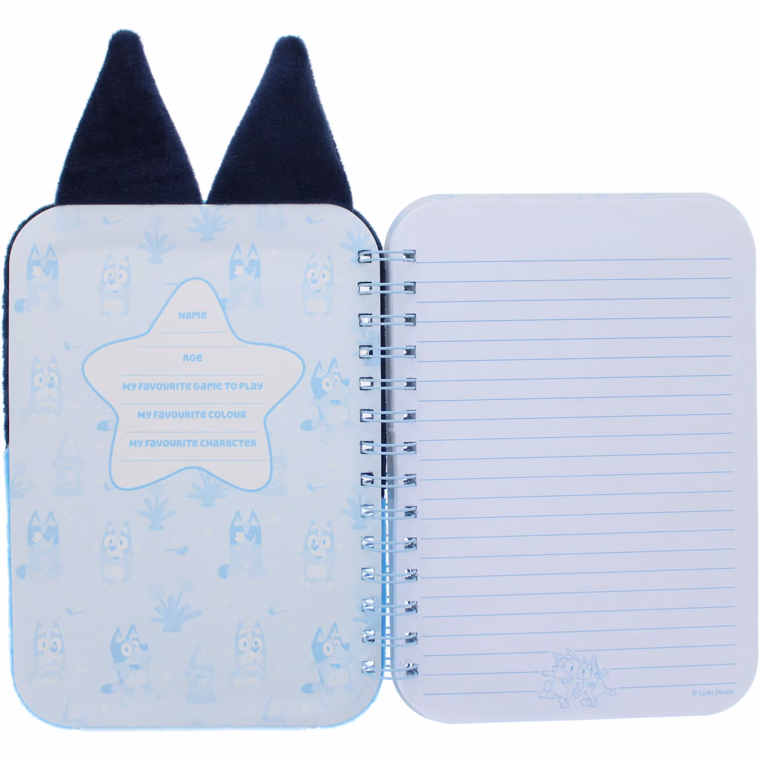 Blueprint Collections Bluey Plush A5 Soft Cover Spiral Notebook with 60 Lined Pages, Blue and Multicolour – 2