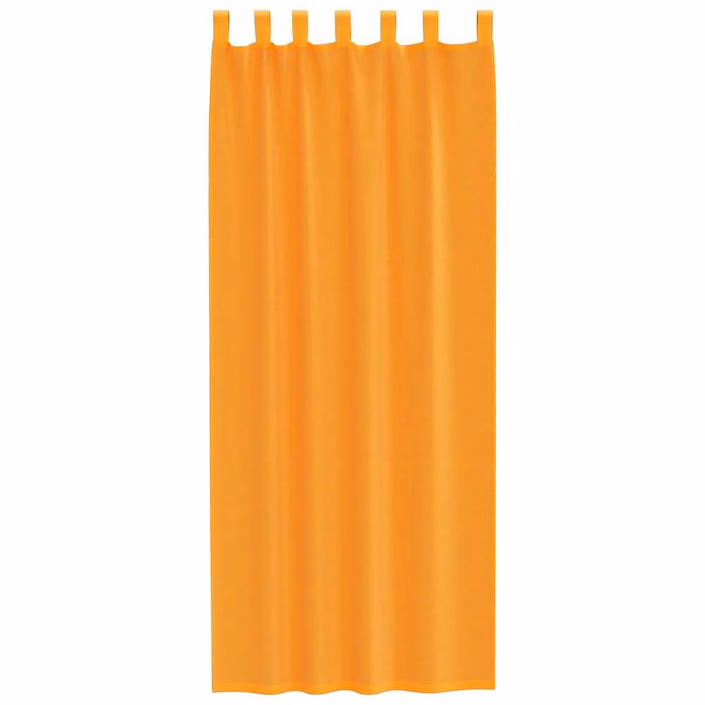 Berkfield Home Orange Voile Fabric Panel Curtains with Tabs, 2 Pack, W: 140 cm, H: 260 cm – 2