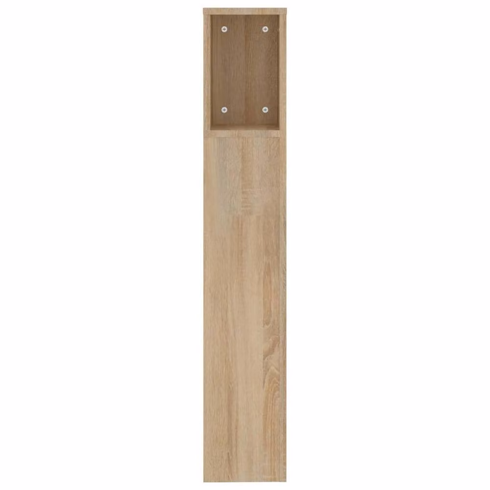 Berkfield Home Headboard Cabinet in Sonoma Oak, Light Brown, W/D/H: 200 x 18.5 x 104.5 cm – 3