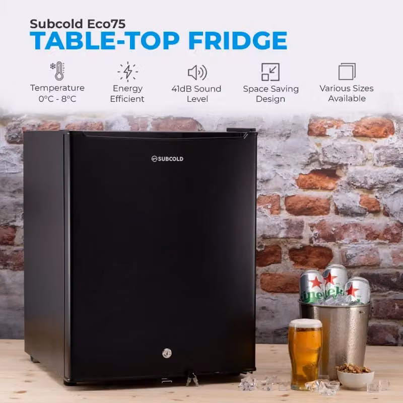 Subcold 75L Tabletop Compressor Fridge in Black – 2