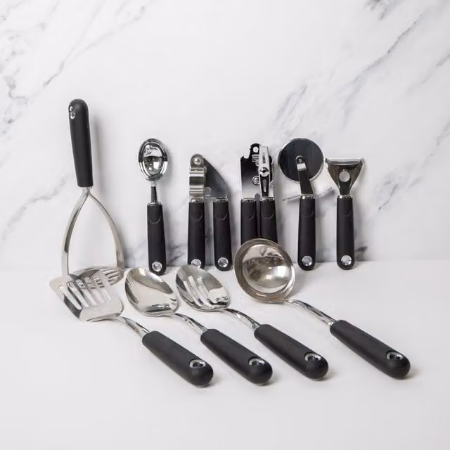 MasterClass 10pc Kitchen Tool and Utensil Set in Black
