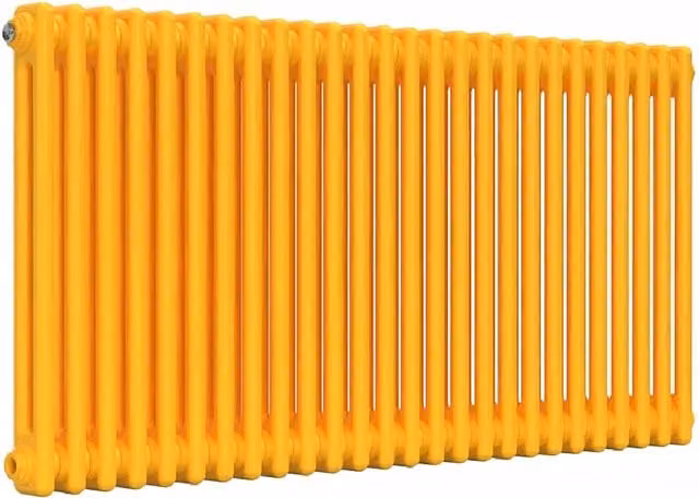 Lux Heat Horizontal Column Radiator in Sunflower Yellow, W/H: 119 x 60 cm