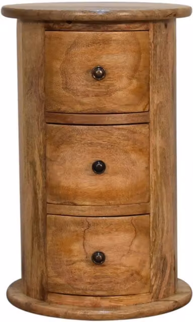 KDMK Hand Crafted Mini Drum Chest in Brown Mango Wood