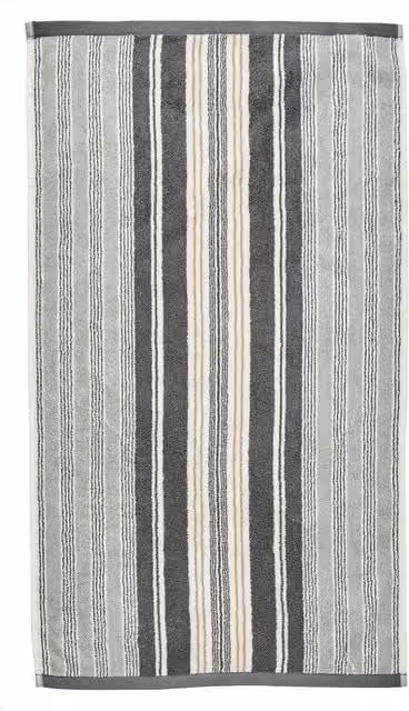 Helena Springfield Beach House Stripe Cotton Towel in Grey