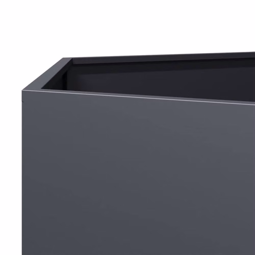 Berkfield Home Garden Hexagon Steel Planter Set of 2 in Anthracite and Black, W: 46 cm, D: 40 cm, H: 45 cm – 7
