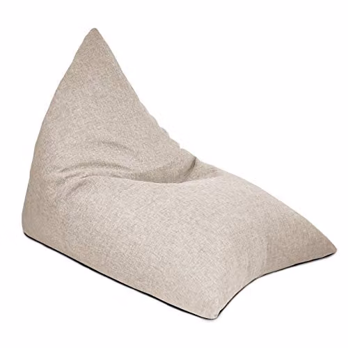 rucomfy Adult Humbug Beanbag Lounger in Beige and Sand, W/D/H: 140 x 116 x 90 cm – 1