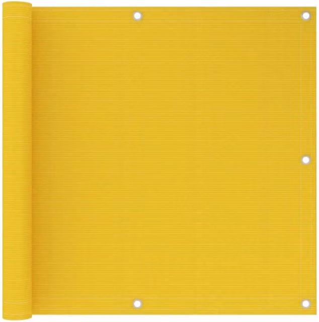 Berkfield Home Yellow HDPE Balcony Screen W: 90 cm, L: 600 cm – 1