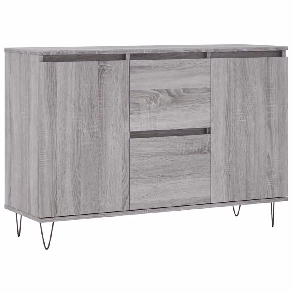 Berkfield Home Grey Sonoma Sideboard in Engineered Wood, W/D/H: 104 x 35 x 70 cm – 2
