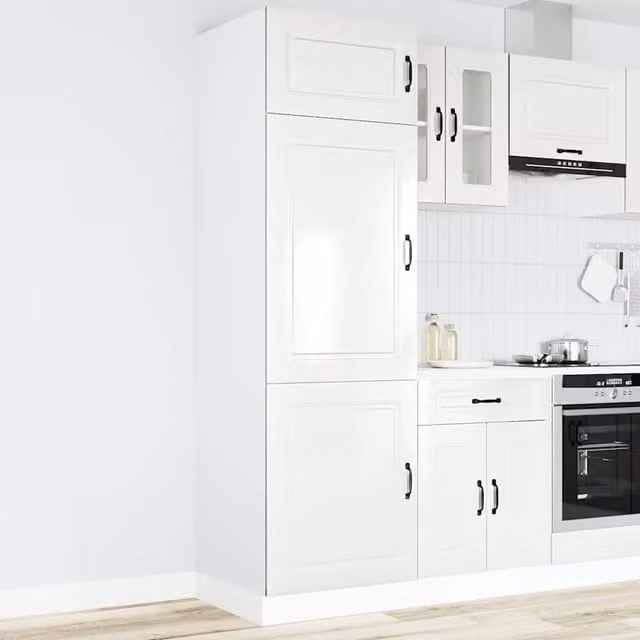 Berkfield Home Kalmar High Gloss White Wall Mounted Kitchen Cupboard with Hinged Doors