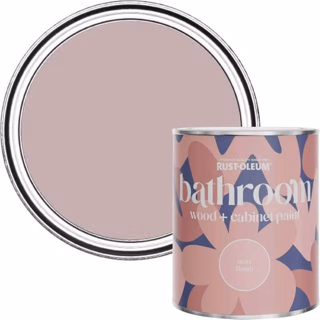 Rust-Oleum Pink Moisture Resistant Bathroom Wood and Cabinet Paint in Matt Finish, 0.75 l