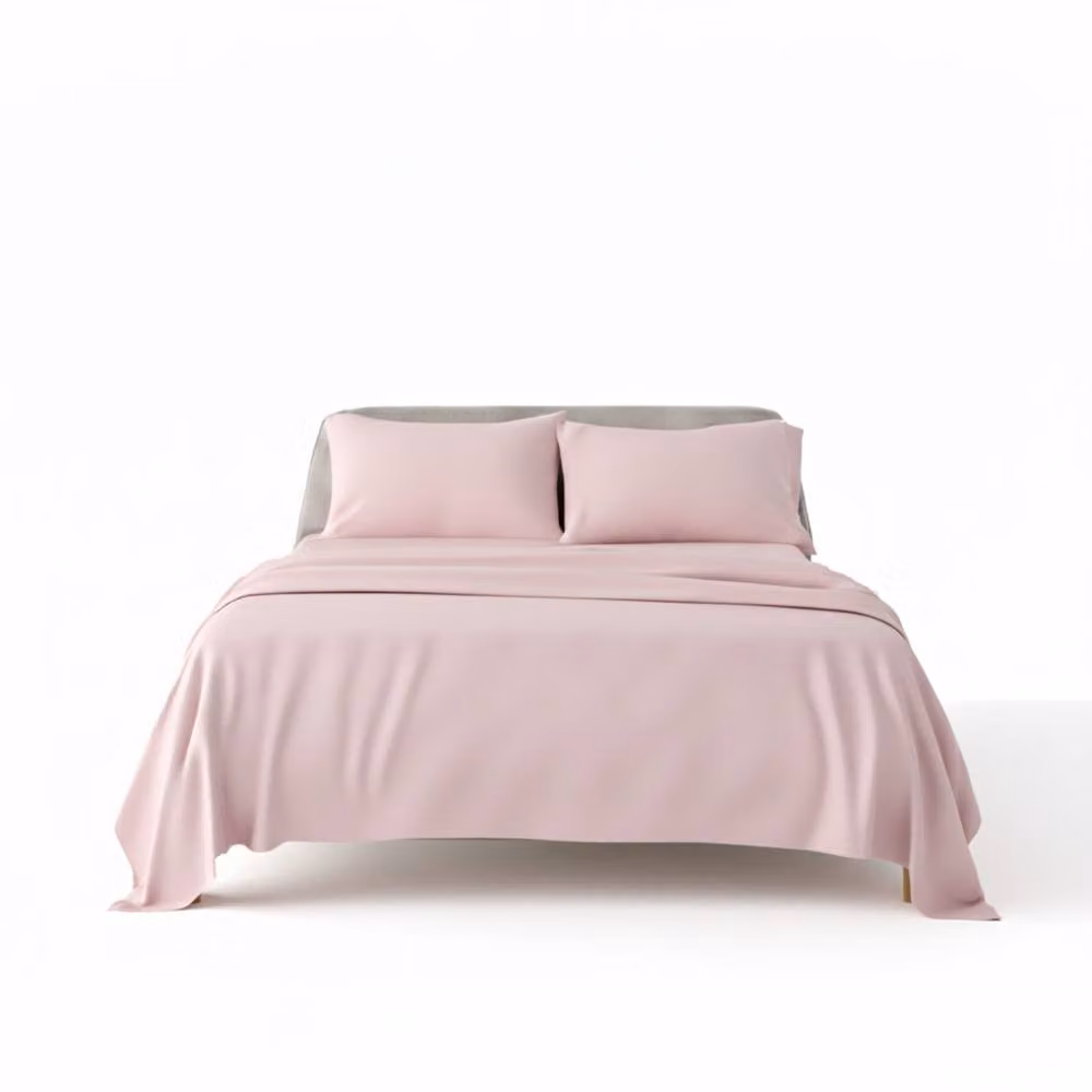 Snug City Pink Flannelette Cotton Duvet Cover and Pillowcase Set – 2