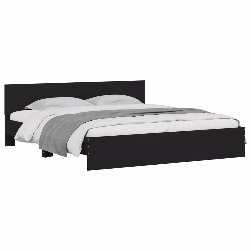 Berkfield Home Bed Frame in Black, W/D/H: 200 x 200 x 70 cm – 3