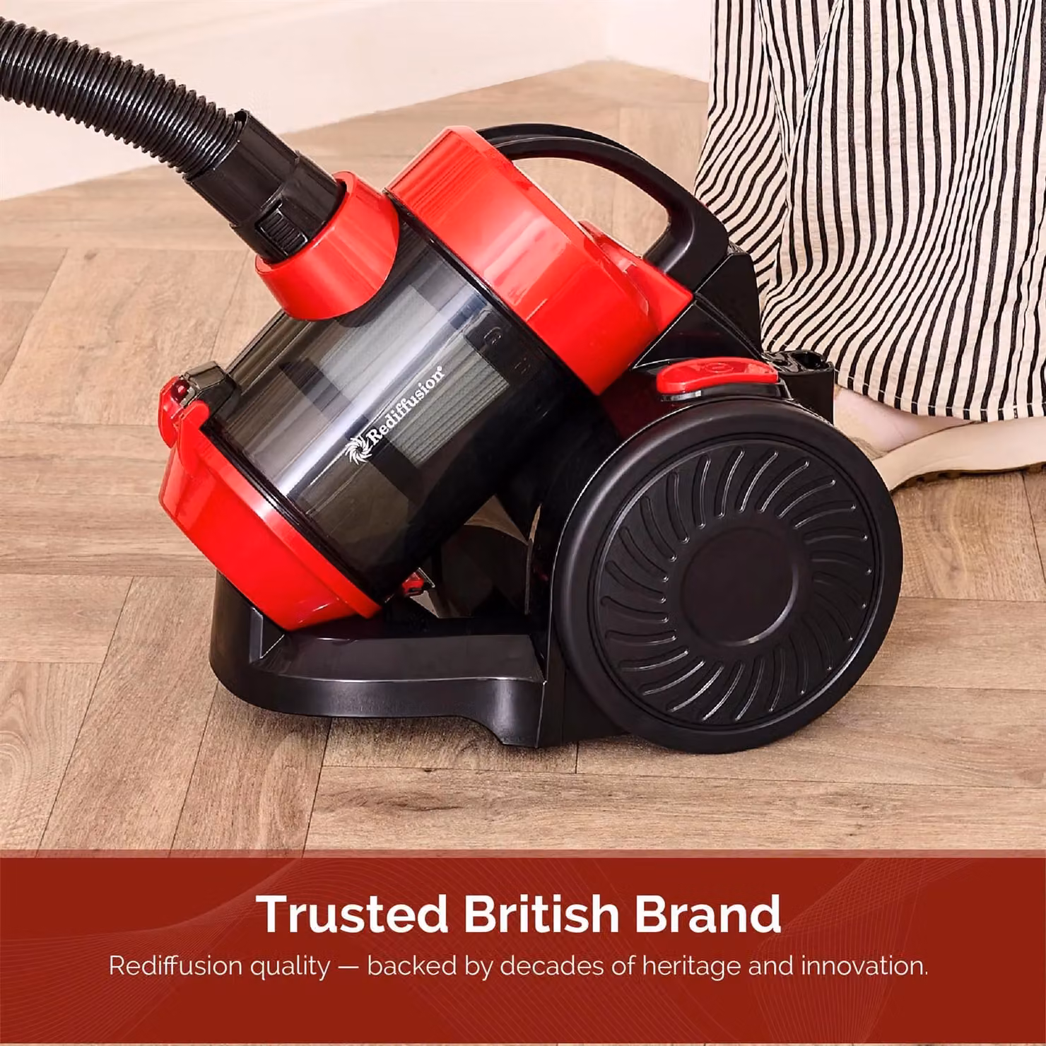 Rediffusion Multi Cyclonic Bagless HEPA Vacuum Cleaner in Red – 9