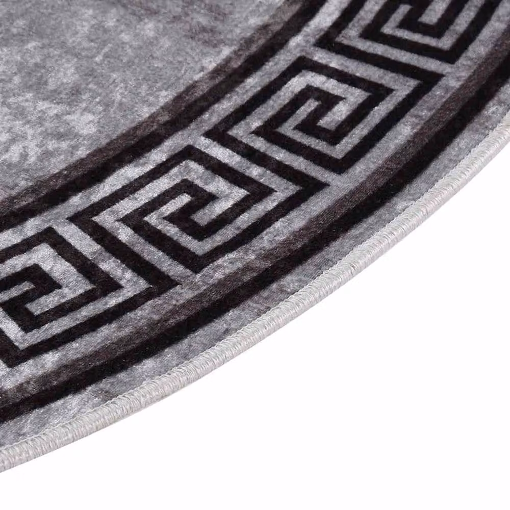 Berkfield Home Washable Round Anti Slip Multicolour Rug, Diameter: 120 cm – 4
