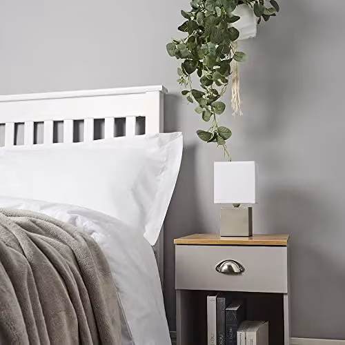 ValueLights Cubbie Modern Chrome Cube Design Touch Dimmable Table Lamp with White Fabric Shade – 2