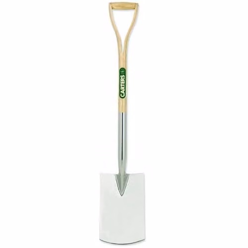 PDL Pegdev Stainless Steel Perennial Garden Spade with Ash Wood Handle in Silver and Brown