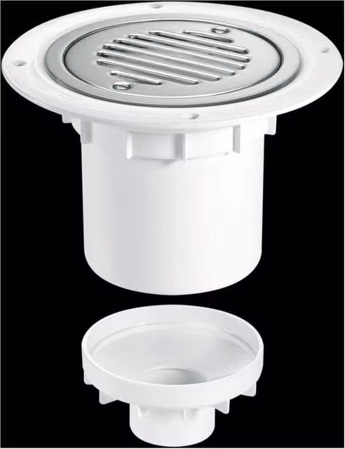 McAlpine White Shower Trap Gully for Sheet Floors with 110mm and 2 inch Outlet – 1