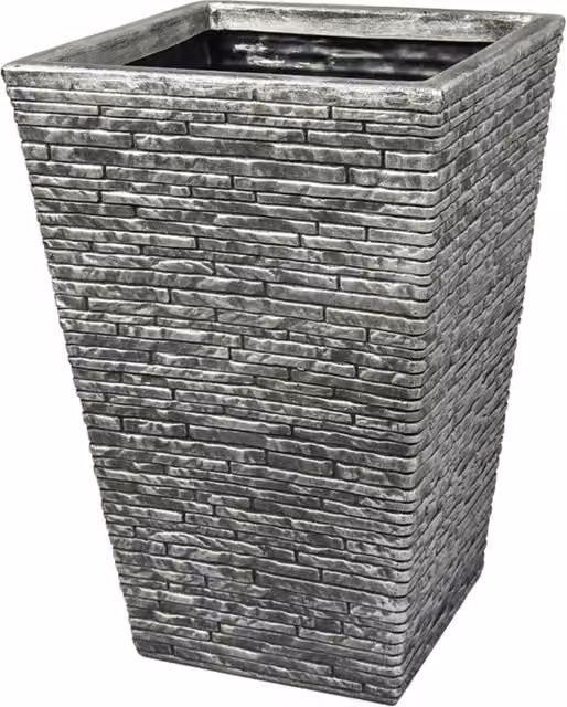 Strata Tall Planter Tub in Grey