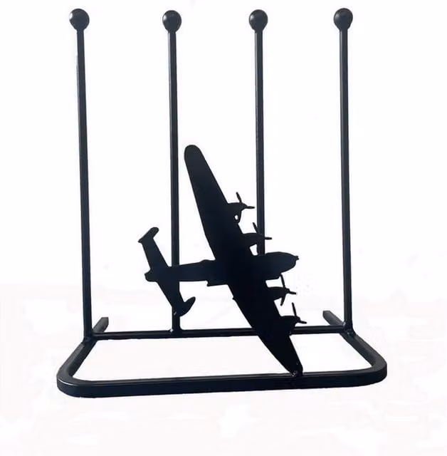 Poppyforge Lancaster 2 Pair Boot Rack in Black Metal, W38 x D38 x H48.3 cm