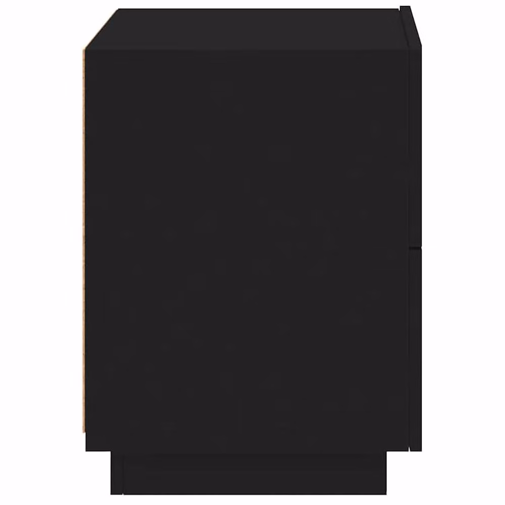 Berkfield Home Modern Black Decorative Bedside Cabinet with Integrated LED Lights, W/D/H: 45 x 40 x 55 cm – 4