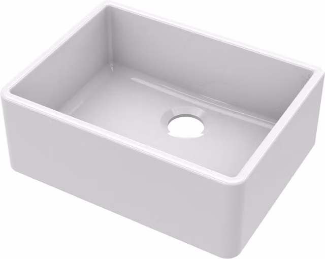 Balterley Single Bowl Butler Kitchen Sink in White, W: 59.5 cm, D: 45 cm, H: 22 cm
