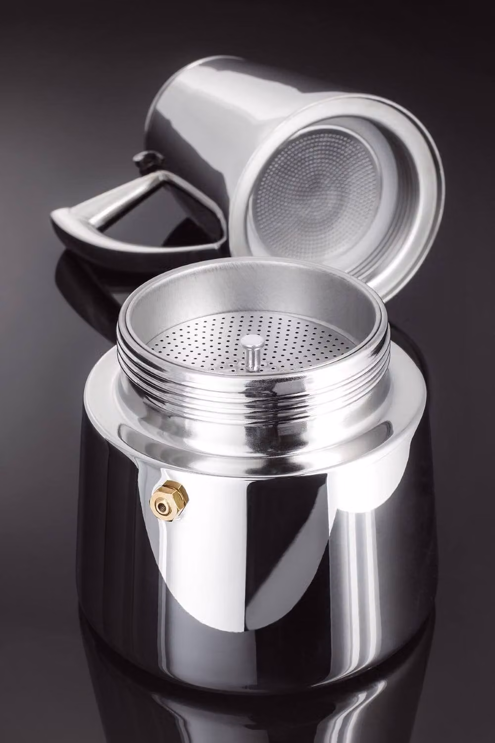 Stellar Luxe 10 Cup Espresso Maker, 600ml, Metallic Silver – 5