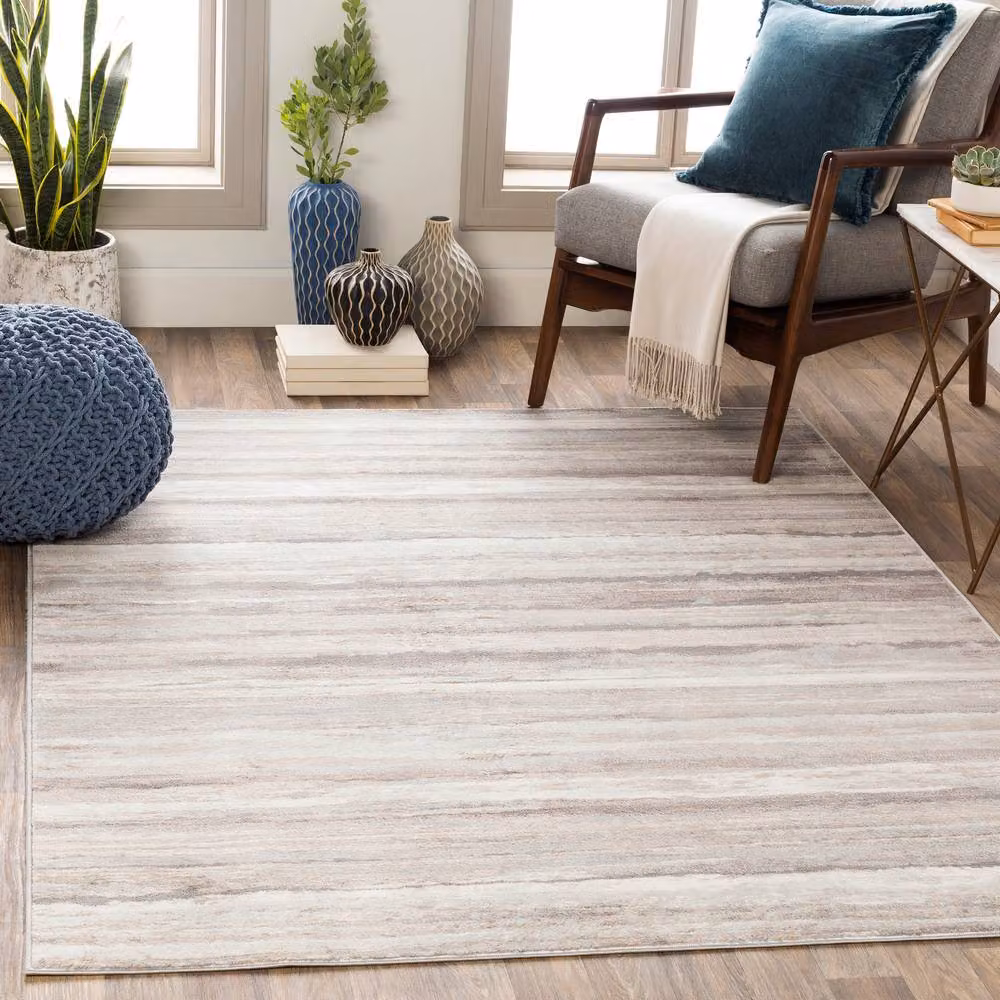 Livabliss Roma Modern Abstract Machine Woven Rug in Grey, Brown and Multicolour, W: 200 cm, D: 275 cm – 3