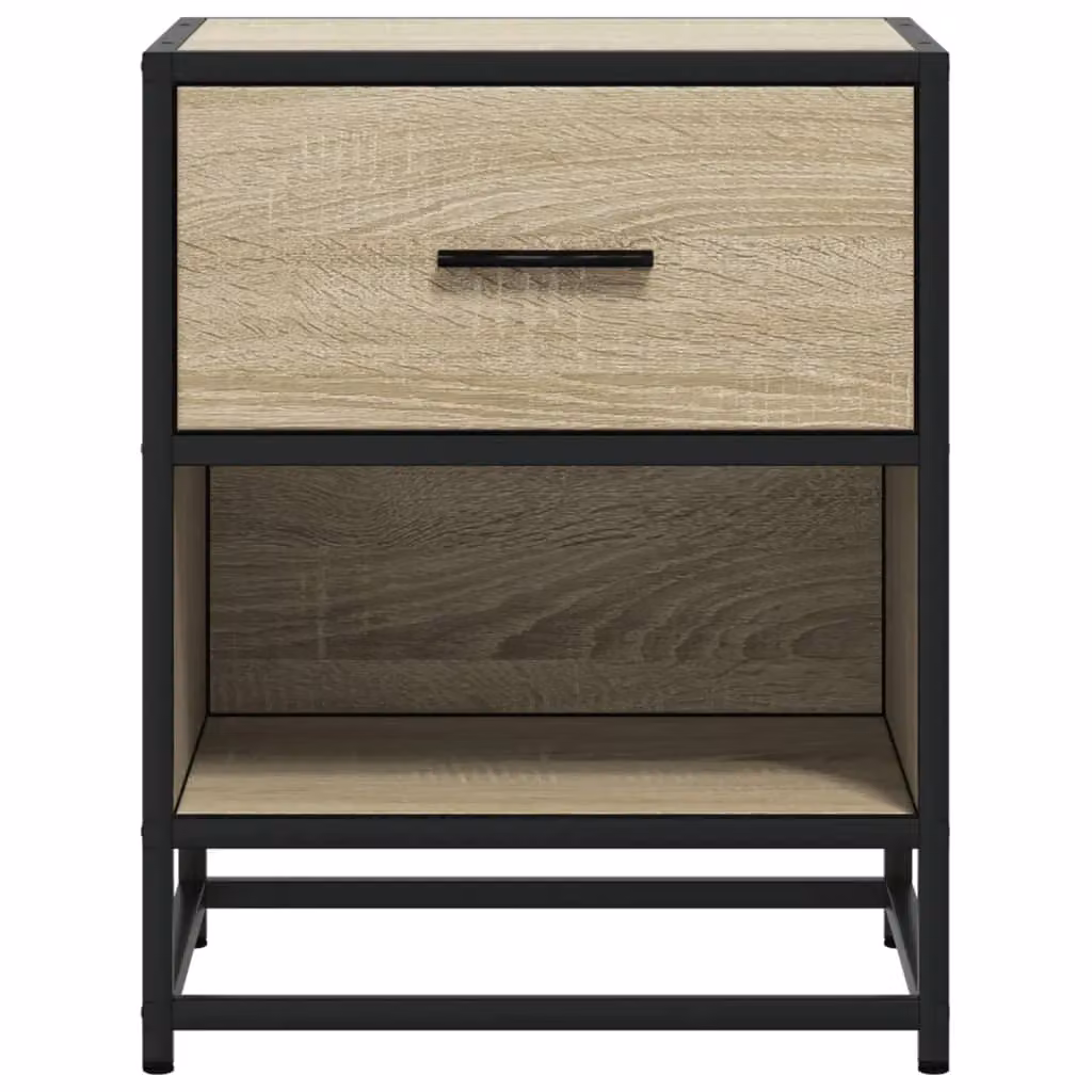 Berkfield Home Bedside Cabinet in Sonoma Oak Brown, W/D/H: 40 x 31 x 50 cm – 5