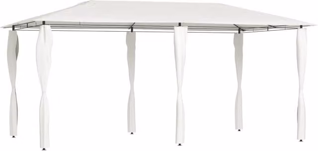 Berkfield Home Gazebo with Post Covers in Beige, W: 300 cm, D: 300 cm, H: 260 cm