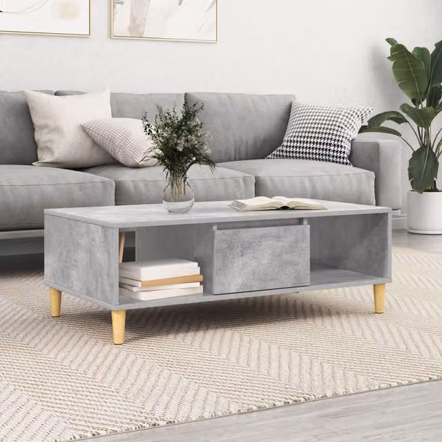 Berkfield Home Modern Living Room Storage Unit with Door in Concrete Grey Engineered Wood – 1