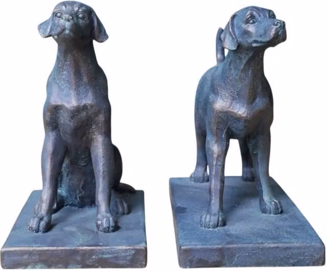 Gifts Direct 2 U Labrador Dog Bookends Set of 2 Black Vintage Tabletop Ornament